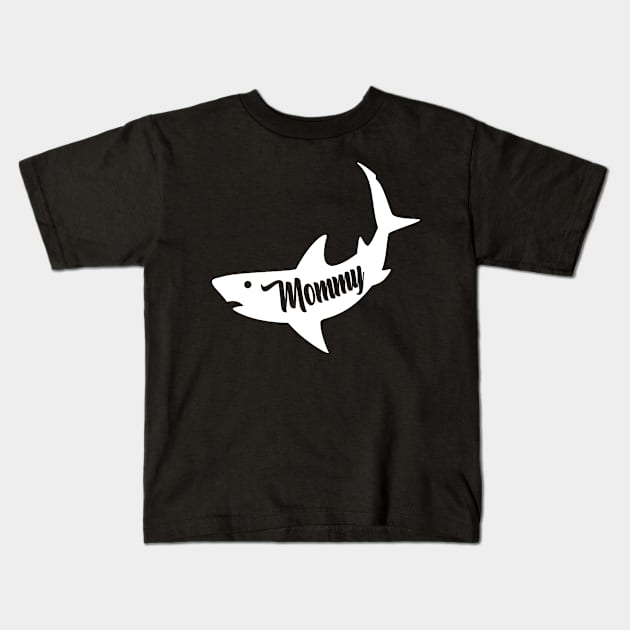 Mommy Shark Kids T-Shirt by Luna Illustration